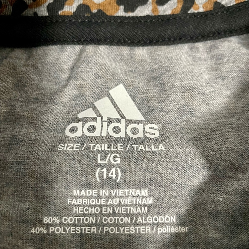Adidas Cross Over Heather T-Shirt Girl's L(14) - Picture 4 of 4